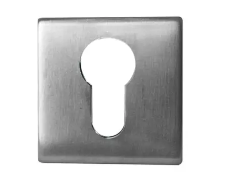 Click Here To Enlarge This Photo Of JSS11 Frelan Hardware Satin Stainless Steel Square Euro Profile Escutcheon 52mm x 52mm