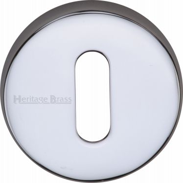 Click Here To Enlarge This Photo Of V4007-PC Heritage Brass Key Escutcheon Polished Chrome Finish