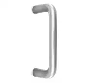 JSS122D Frelan Hardware Satin Stainless Steel (G304) 600mm x 22mm D Shape Pull Handle (Bolt Through)