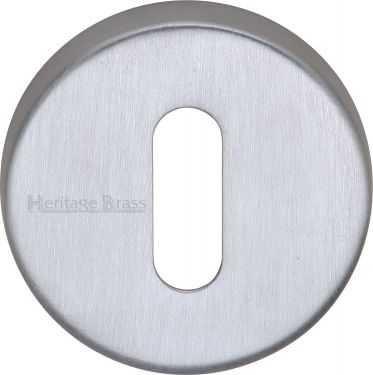 Click Here To Enlarge This Photo Of V4007-SC Heritage Brass Key Escutcheon Satin Chrome Finish
