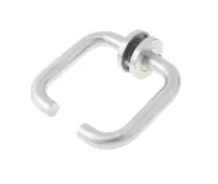 JSS134 Frelan Hardware Venus 19mm Door Handles on 8mm Sprung Rose Grade 304 Satin Stainless Steel