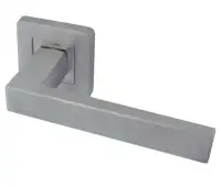 JSS280 Frelan Hardware Sirius Door Handles on Square Rose Grade 304 Satin Stainless Steel