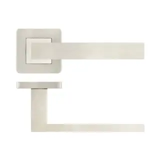 JSS280 Frelan Hardware Sirius Door Handles on Square Rose Grade 304 Satin Stainless Steel