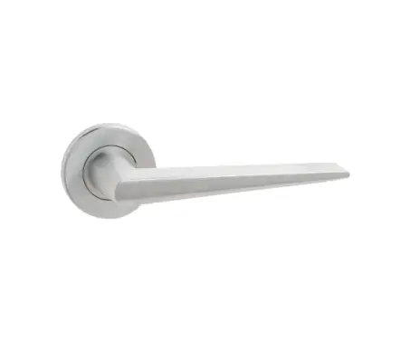 Click Here To Enlarge This Photo Of JSS360 Frelan Hardware Meteor Door Handles on Rose Grade 304 Satin Stainless Steel