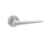 JSS360 Frelan Hardware Meteor Door Handles on Rose Grade 304 Satin Stainless Steel