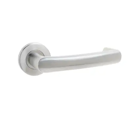 Click Here To Enlarge This Photo Of JSS385 Frelan Hardware Juno Door Handles on Rose Grade 304 Satin Stainless Steel