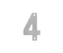 JSS-4 Frelan Hardware 100mm Satin Stainless Steel Numeral No.4