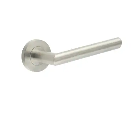 Click Here To Enlarge This Photo Of JSS409 Frelan Hardware Jupiter Door Handles on Rose Grade 304 Satin Stainless Steel