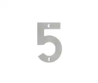 JSS-5 Frelan Hardware 100mm Satin Stainless Steel Numeral No.5