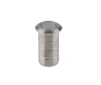 JSS5642 Frelan Hardware Stainless Steel Dust Proof Spring Floor Bolt Socket for Concrete 20x25mm Satin Stainless Steel