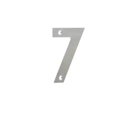 Click Here To Enlarge This Photo Of JSS-7 Frelan Hardware 100mm Satin Stainless Steel Numeral No.7