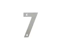 JSS-7 Frelan Hardware 100mm Satin Stainless Steel Numeral No.7