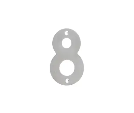 Click Here To Enlarge This Photo Of JSS-8 Frelan Hardware 100mm Satin Stainless Steel Numeral No.8