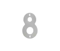 JSS-8 Frelan Hardware 100mm Satin Stainless Steel Numeral No.8