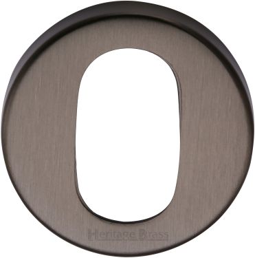 Click Here To Enlarge This Photo Of V4009-MB Heritage Brass Oval Profile Cylinder Escutcheon Matt Bronze Finish