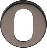 V4009-MB Heritage Brass Oval Profile Cylinder Escutcheon Matt Bronze Finish