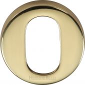 V4009-PB Heritage Brass Oval Profile Cylinder Escutcheon Polished Brass Finish