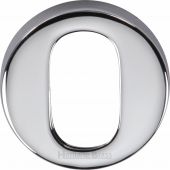 V4009-PC Heritage Brass Oval Profile Cylinder Escutcheon Polished Chrome Finish