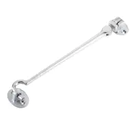JV110ESC Frelan Hardware Jedo Solid Brass Cabin Hook 205mm Satin Chrome