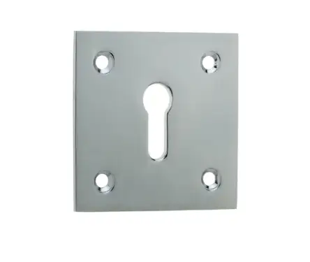 Click Here To Enlarge This Photo Of JV153PC Frelan Hardware Jedo Square Open Keyway Escutcheon 50x50mm Polished Chrome