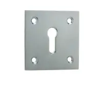 JV153PC Frelan Hardware Jedo Square Open Keyway Escutcheon 50x50mm Polished Chrome
