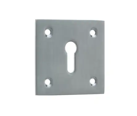 Click Here To Enlarge This Photo Of JV153SC Frelan Hardware Jedo Square Open Keyway Escutcheon 50x50mm Satin Chrome