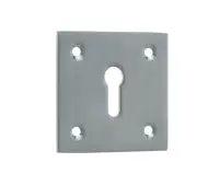 JV153SC Frelan Hardware Jedo Square Open Keyway Escutcheon 50x50mm Satin Chrome