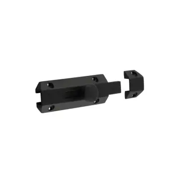 Click Here To Enlarge This Photo Of JV167MB Frelan Hardware Jedo Architectural Slide Door Bolt 100mm x 35mm Matt Black