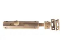 JV168AB Frelan Hardware Jedo Architectural Slide Door Bolt 150mm x 35mm Antique Brass