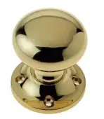 JV172APB Frelan Hardware Jedo Mushroom Mortice Door Knobs 51mm Diameter Polished Brass