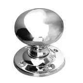 JV172BPC Frelan Hardware Jedo Mushroom Mortice Door Knobs 57mm Diameter Polished Chrome