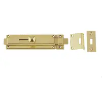 JV178PB Frelan Hardware Jedo Architectural Slide Bolt 150mm x 40mm Polished Brass