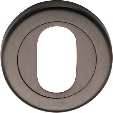 Click Here To Enlarge This Photo Of V4010-MB Heritage Brass Oval Profile Cylinder Escutcheon Matt Bronze Finish