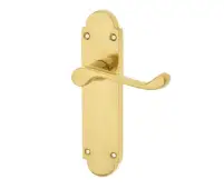 JV251PB Frelan Hardware Jedo Epsom Suite Door Handles on Latchplate Polished Brass