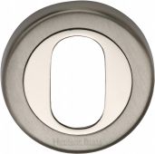 V4010-MC Heritage Brass Oval Profile Cylinder Escutcheon Mercury Finish