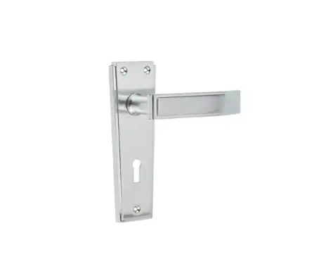 Click Here To Enlarge This Photo Of JV253SC Frelan Hardware Jedo Deco Door Handles on Lockplate Satin Chrome