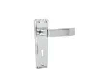 JV253SC Frelan Hardware Jedo Deco Door Handles on Lockplate Satin Chrome