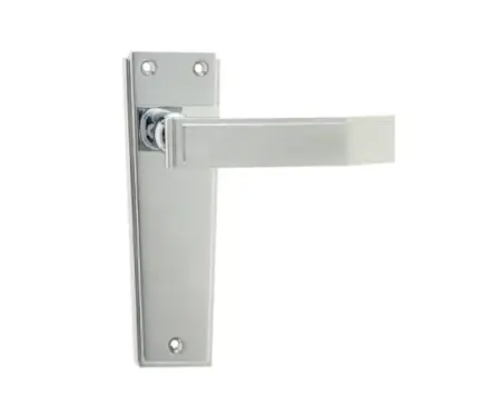 Click Here To Enlarge This Photo Of JV254PC Frelan Hardware Jedo Deco Door Handles on Latchplate Polished Chrome