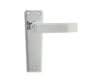 JV254PC Frelan Hardware Jedo Deco Door Handles on Latchplate Polished Chrome