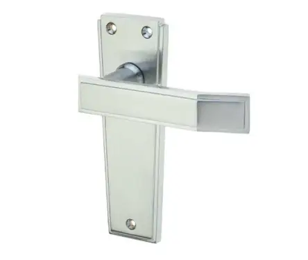 Click Here To Enlarge This Photo Of JV254SC Frelan Hardware Jedo Deco Door Handles on Latchplate Satin Chrome