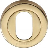 V4010-PB Heritage Brass Oval Profile Cylinder Escutcheon Polished Brass Finish