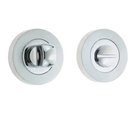 Click Here To Enlarge This Photo Of JV2666PCSC Frelan Hardware Jedo Designer Turn & Release on Round Rose without Indicator 50x10mm Satin / Polished Chrome