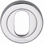 V4010-PC Heritage Brass Oval Profile Cylinder Escutcheon Polished Chrome Finish