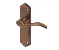 JV281AB Frelan Hardware Jedo Paris Suite Door Handles on Latchplate Antique Brass