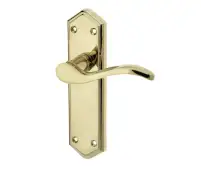 JV281PVD Frelan Hardware Jedo Paris Suite Door Handles on Latchplate PVD Brass