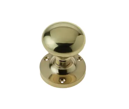 Click Here To Enlarge This Photo Of JV35BPB Frelan Hardware Jedo Kontrax Mushroom Mortice Door Knobs Polished Brass