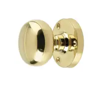 JV35PB Frelan Hardware Jedo Mushroom Mortice Door Knobs 60mm Diameter Polished Brass