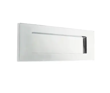 Click Here To Enlarge This Photo Of JV36BPC Frelan Hardware Jedo Plain Victorian Letter Plate 280mm x 90mm (239mm Centres) Polished Chrome
