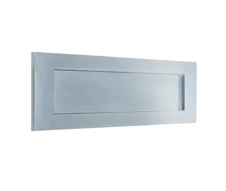 Click Here To Enlarge This Photo Of JV36BSC Frelan Hardware Jedo Plain Victorian Letter Plate 280mm x 90mm (239mm Centres) Satin Chrome