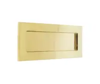 JV36CPB Frelan Hardware Jedo Plain Victorian Letter Plate 355mm x 115mm (322mm Centres) Polished Brass